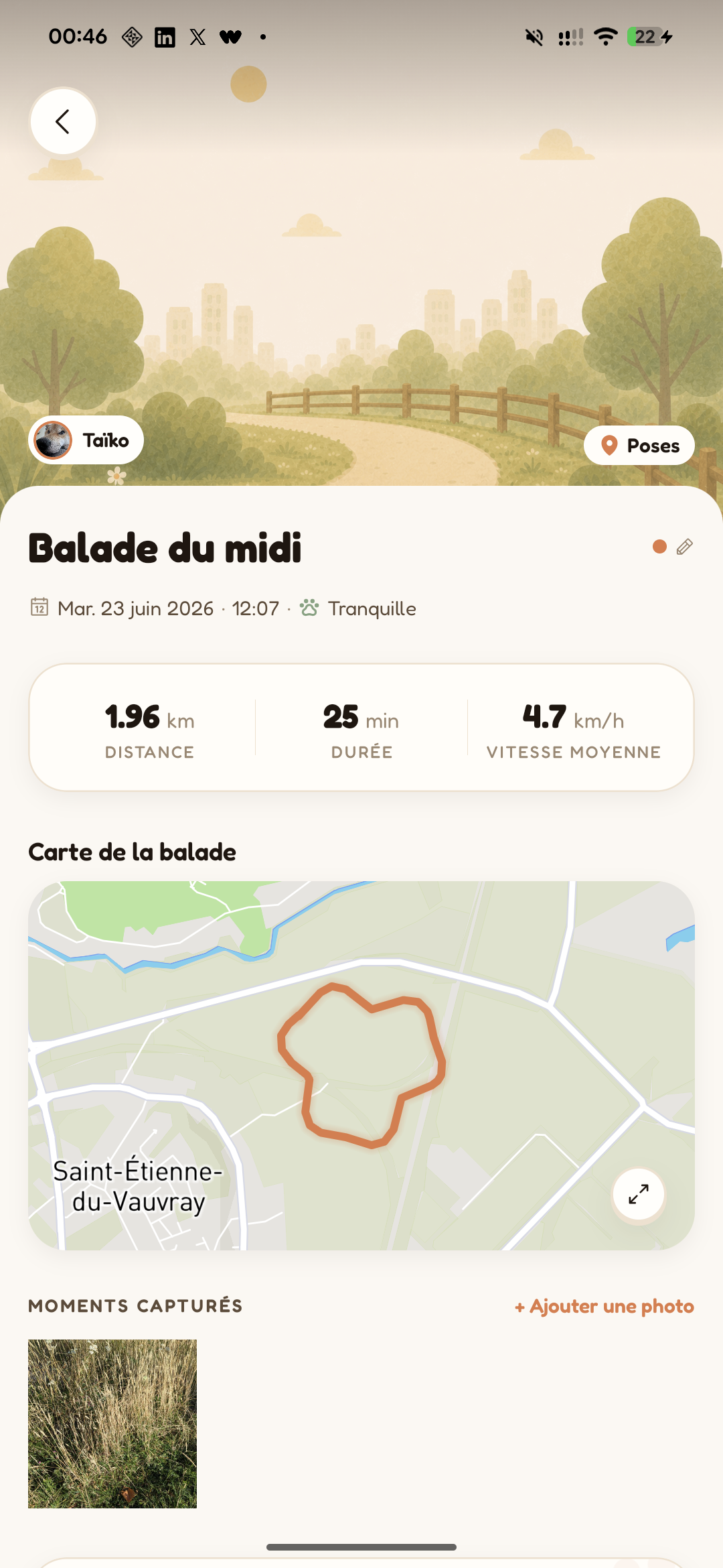 Une balade enregistrée et ses souvenirs